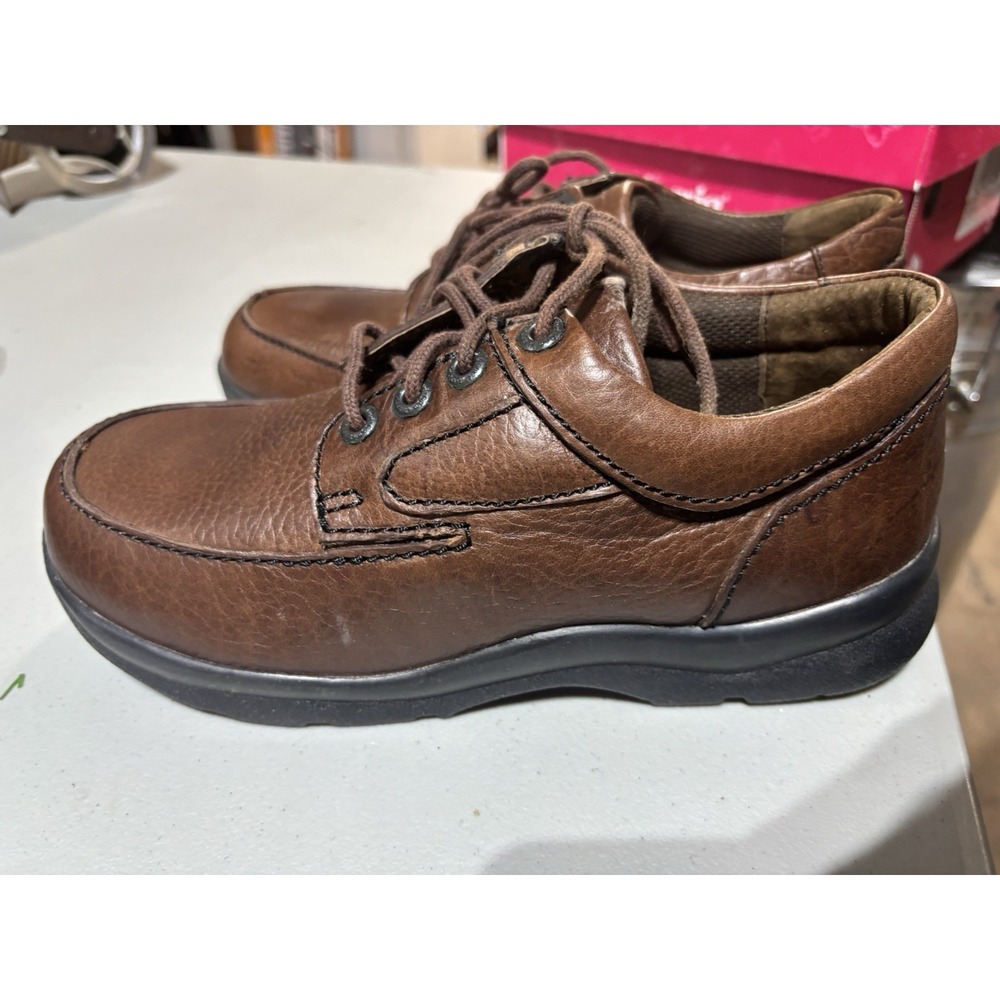 APEX ARIYA Y910 BROWN CASUAL WALKER PEBBLE LEATHER SHOES US 8 MED No Insoles